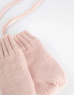 Set muts en handschoenen - fleecevoering - roze