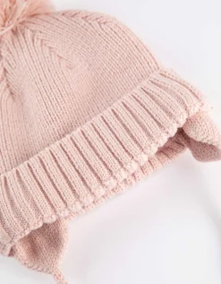 Set muts en handschoenen - fleecevoering - roze