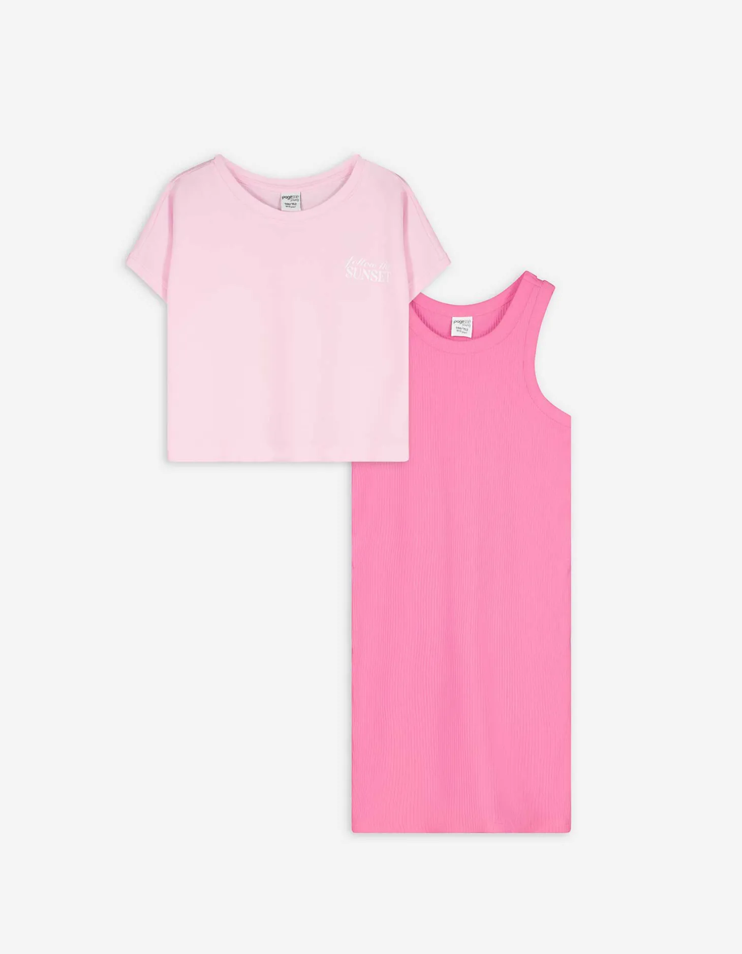 Set overhemd en jurk - 2-in-1 - pink