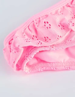 Set van bikinitop en bikinibroekje - Effen - roze