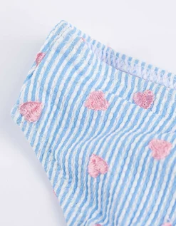 Set van bikinitop en bikinibroekje - Borduursels - wit