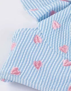 Set van bikinitop en bikinibroekje - Borduursels - wit