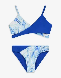 Set van bikinitop en bikinibroekje - Print all-over - blauw