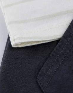 Set van longsleeve en broek - Strepen - wit
