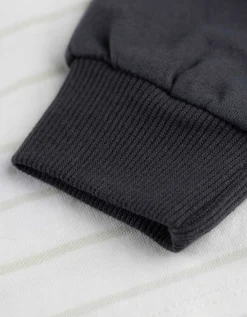 Set van longsleeve en broek - Strepen - wit