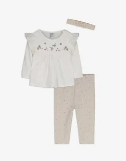 Set van longsleeve en legging - Print all-over - wit