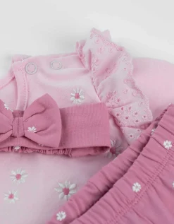 Set van longsleeve en legging - Print all-over - roze