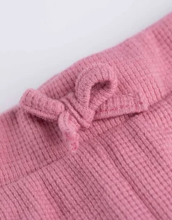 Set van shirt en broek - Wafelstructuur - wit