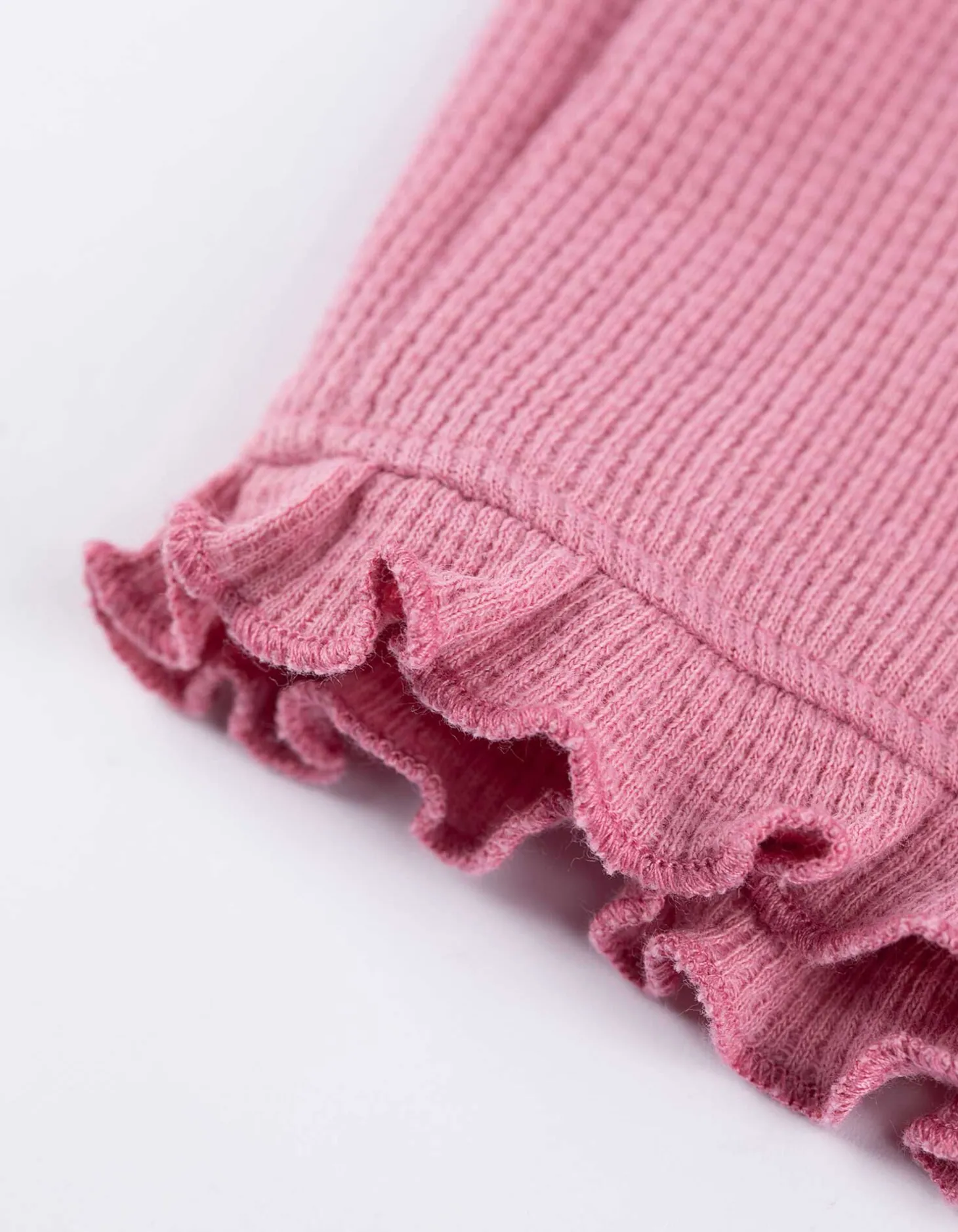 Set van shirt en broek - Wafelstructuur - wit
