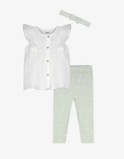 Set van shirt en legging - Print all-over - wit