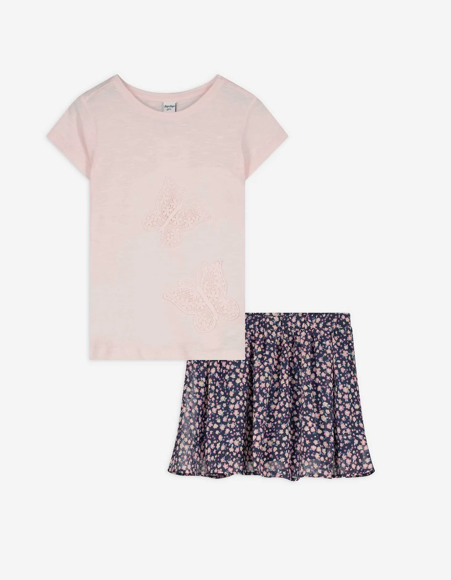 Set van shirt en rok - Toepassing - roze