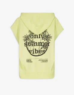 Set van shirt en shorts - Print op rug - lichtgeel