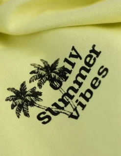 Set van shirt en shorts - Print op rug - lichtgeel