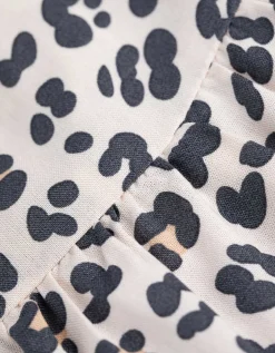 Set van top en broek - Dierenprint - beige