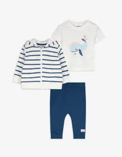 Set van top en broek - Print all-over - wit
