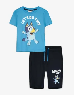 Set van t-shirt en broek - Bluey - blauw