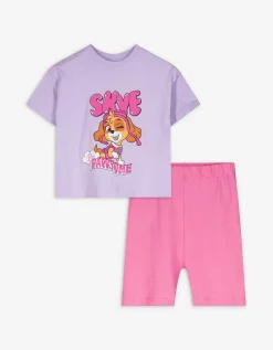 Set van T-shirt en broek - Paw Patrol - lila