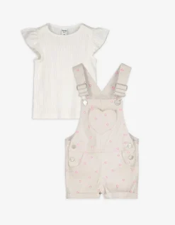 Set van T-shirt en broek - Keper - wit