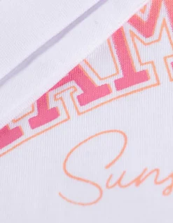 Set van T-shirt en shorts - Motief all-over - wit