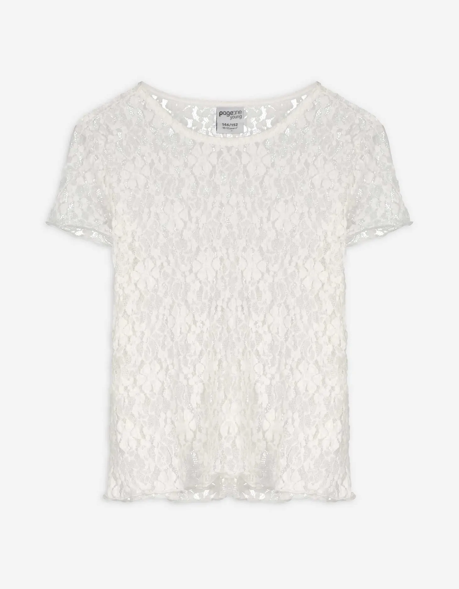 Shirt - Broderie - wit
