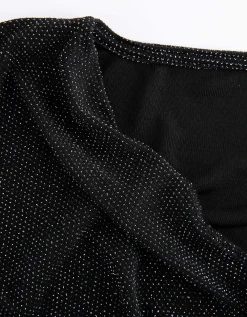 Shirt - Elastische randen - zwart