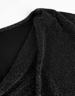 Shirt - Elastische randen - zwart