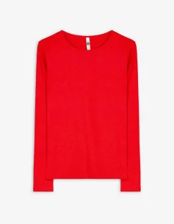 Shirt - Geribde structuur - rood