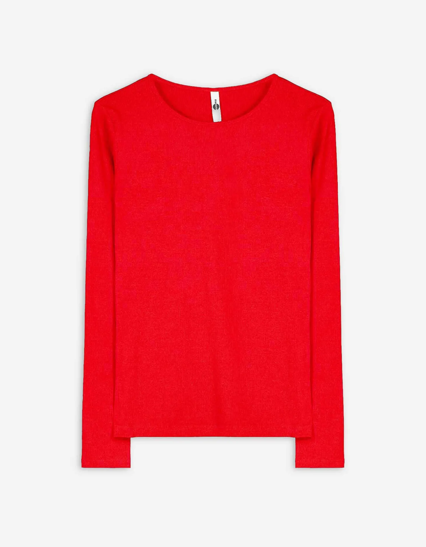 Shirt - Geribde structuur - rood