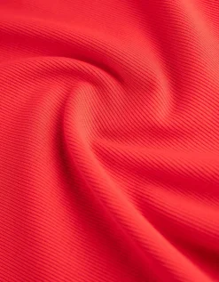 Shirt - Geribde structuur - rood