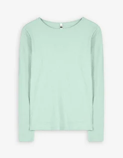 Shirt - Geribde structuur - groen
