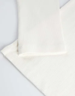 Shirt - Geribde structuur - wit