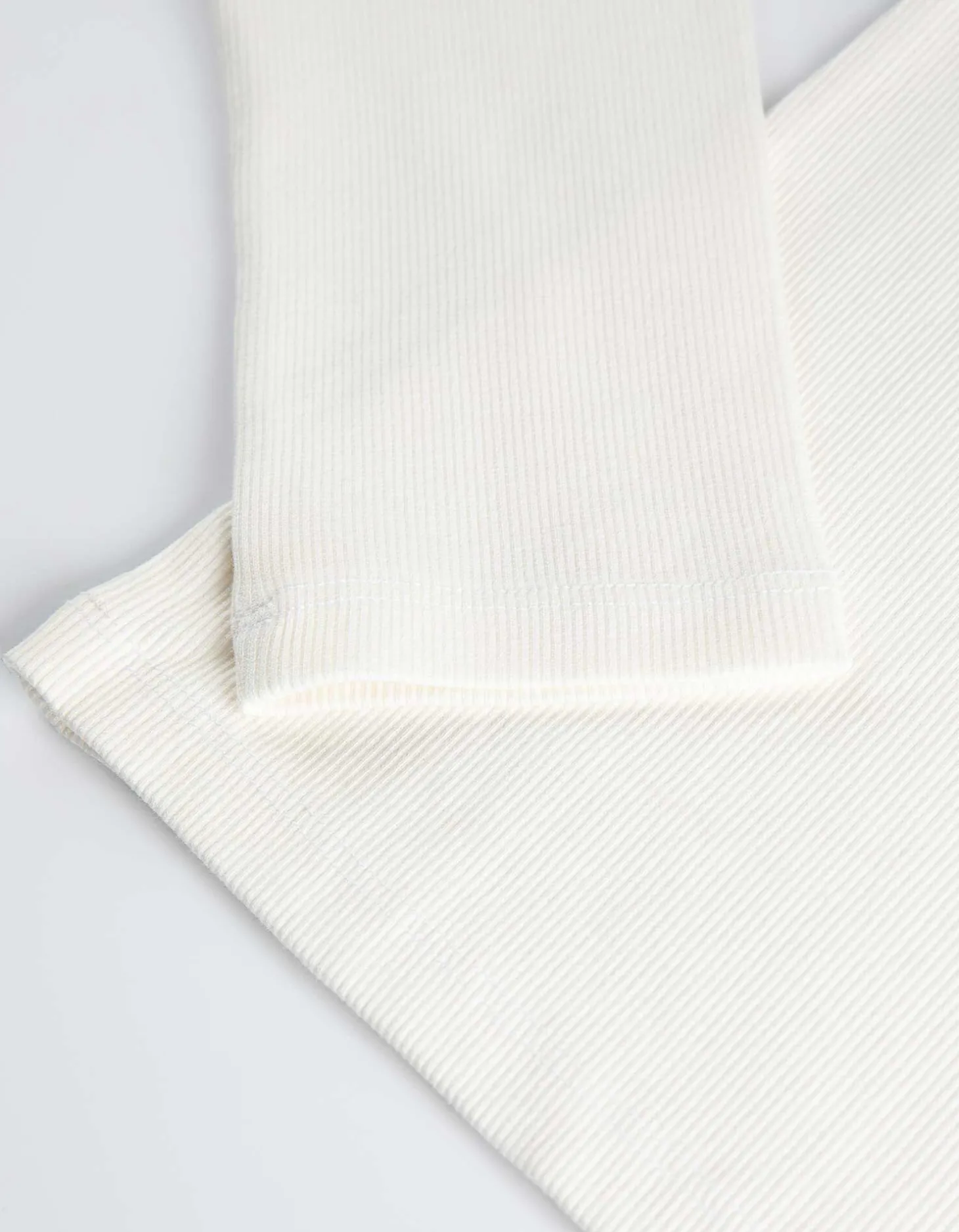 Shirt - Geribde structuur - wit