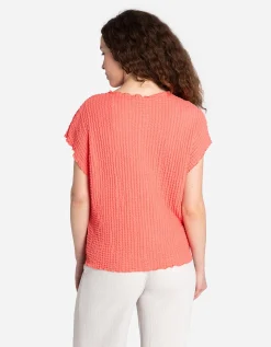 Shirt - Hals - lichtrood
