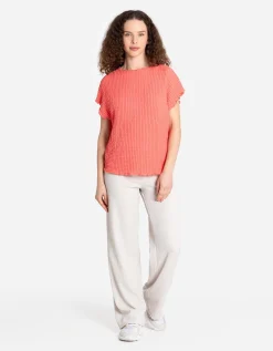 Shirt - Hals - lichtrood