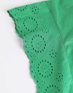 Shirt - Mouwen met volants - groen