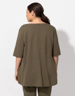 Shirt - Siersteentjes - donkergroen