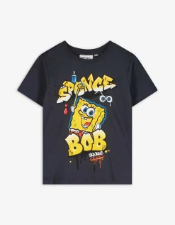 Shirt - SpongeBob SquarePants - donkergrijs