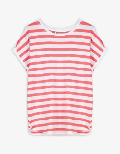 Shirt - Strepen - lichtrood