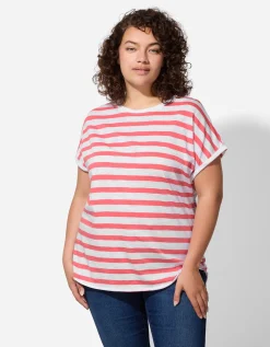 Shirt - Strepen - lichtrood