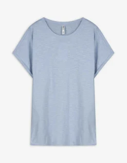 Shirt - Zijsplit - lichtblauw