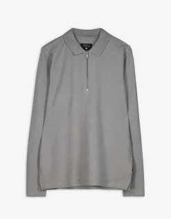 Shirt met lange mouwen - Ritssluiting - groen