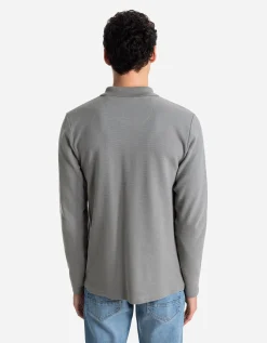 Shirt met lange mouwen - Ritssluiting - groen