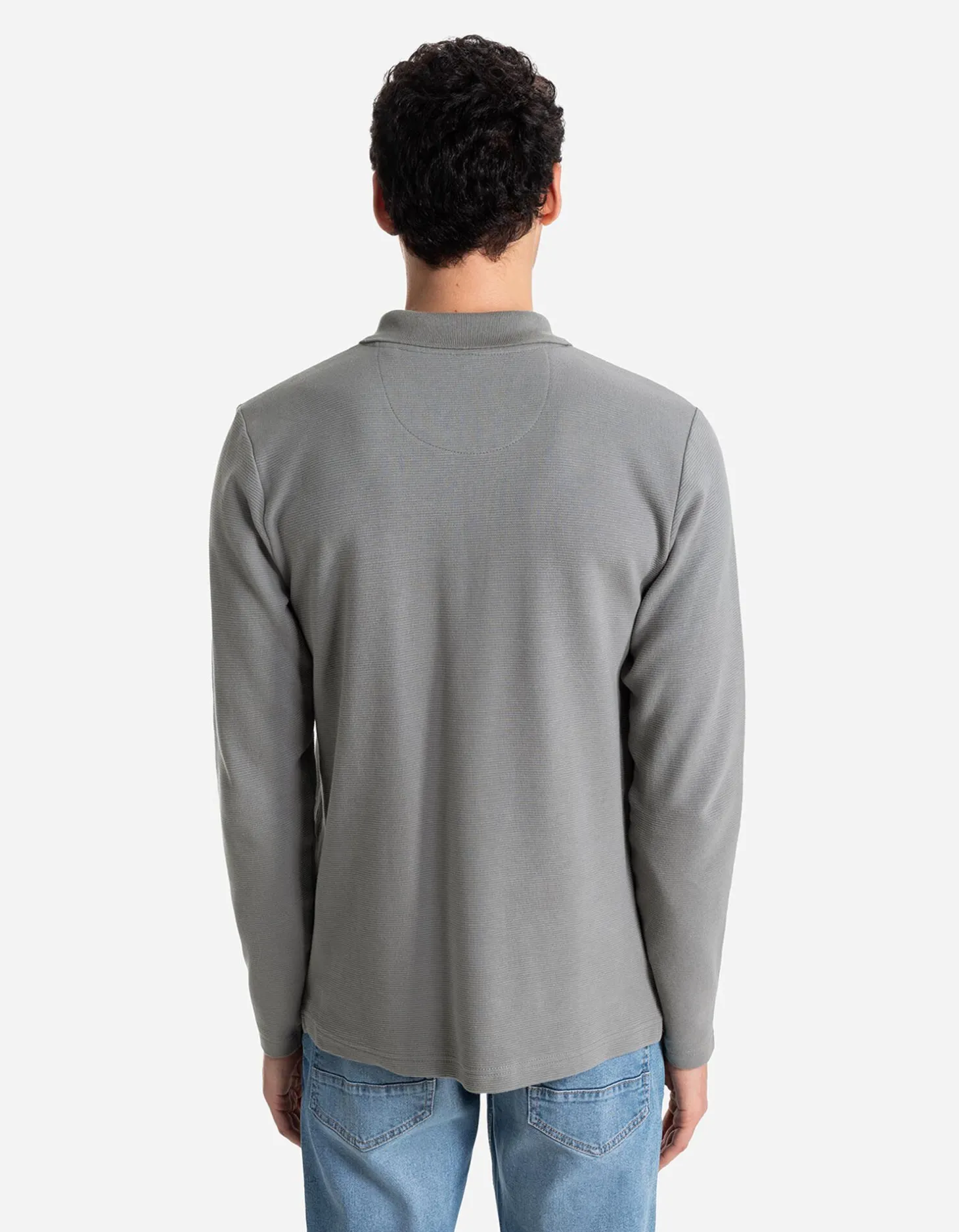 Shirt met lange mouwen - Ritssluiting - groen