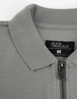 Shirt met lange mouwen - Ritssluiting - groen