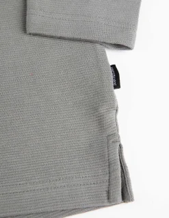 Shirt met lange mouwen - Ritssluiting - groen