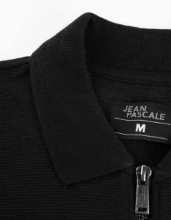 Shirt met lange mouwen - Ritssluiting - zwart