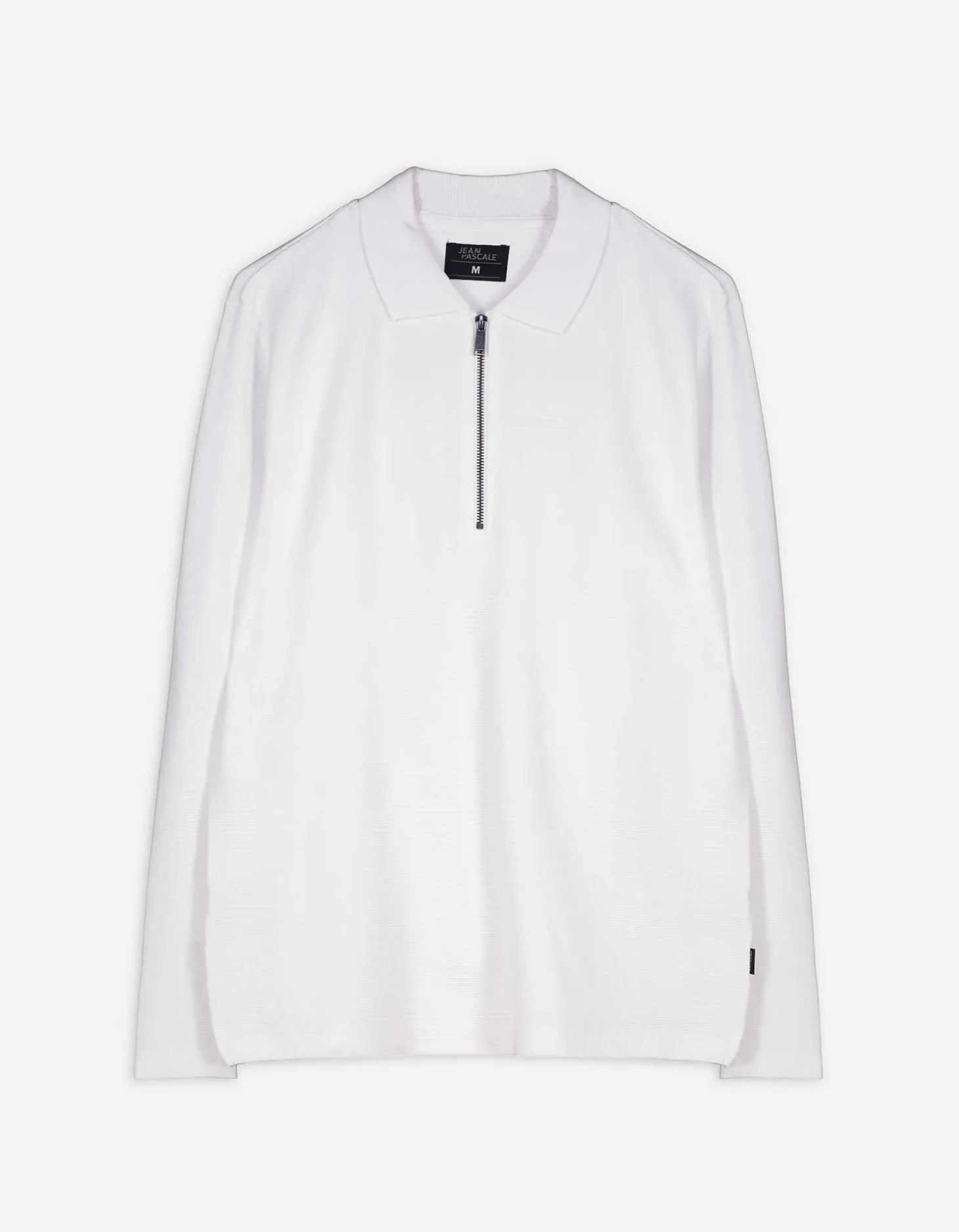 Shirt met lange mouwen - Ritssluiting - wit