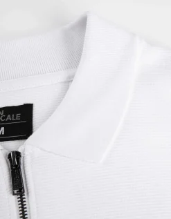 Shirt met lange mouwen - Ritssluiting - wit