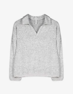 Shirt met lange mouwen - Zachte touch - lichtgrijs