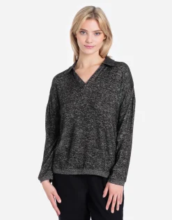Shirt met lange mouwen - Zachte touch - zwart